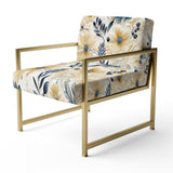 Blue And White Coastal Retreat Seashells - Cottage Accent Side Chair