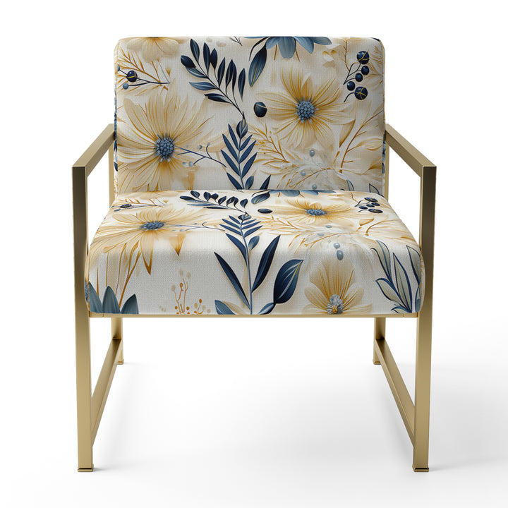 Blue And White Coastal Retreat Seashells - Cottage Accent Side Chair