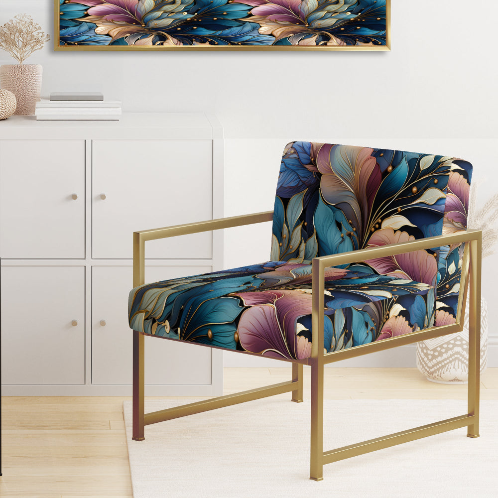 Spiral Flower Elegance Boho Pattern - Bohemian Arm Chair