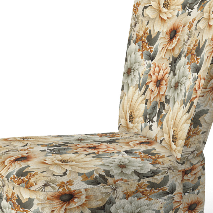Neutral Tones Essence Buttercup Floral Pattern - Cottage Accent Side Chair