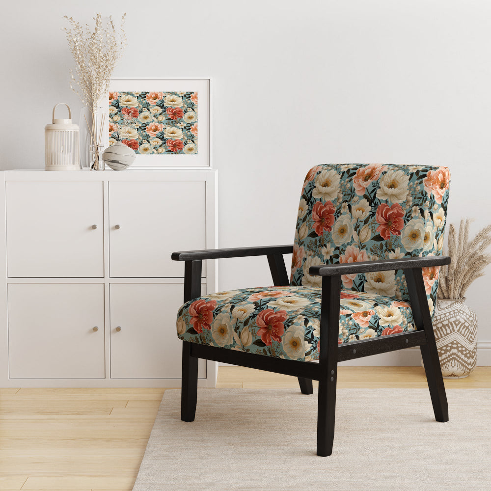 Boho Pastel Blooms Boho Pattern - Cottage Arm Chair