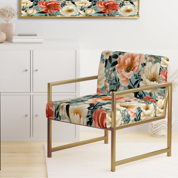 Boho Pastel Blooms Boho Pattern - Cottage Arm Chair