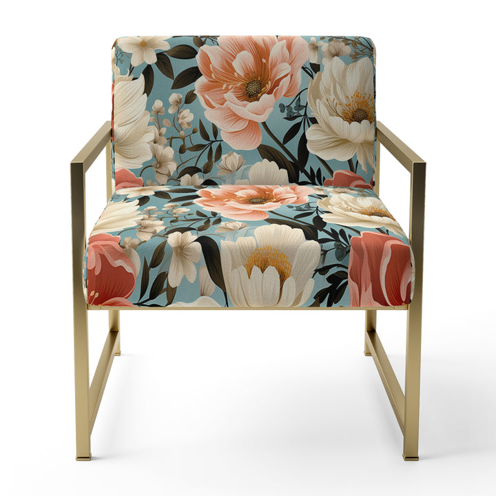 Boho Pastel Blooms Boho Pattern - Cottage Arm Chair