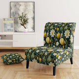 Botanical Bliss Boho Pattern - Upholstered Bohemian Accent Chairs