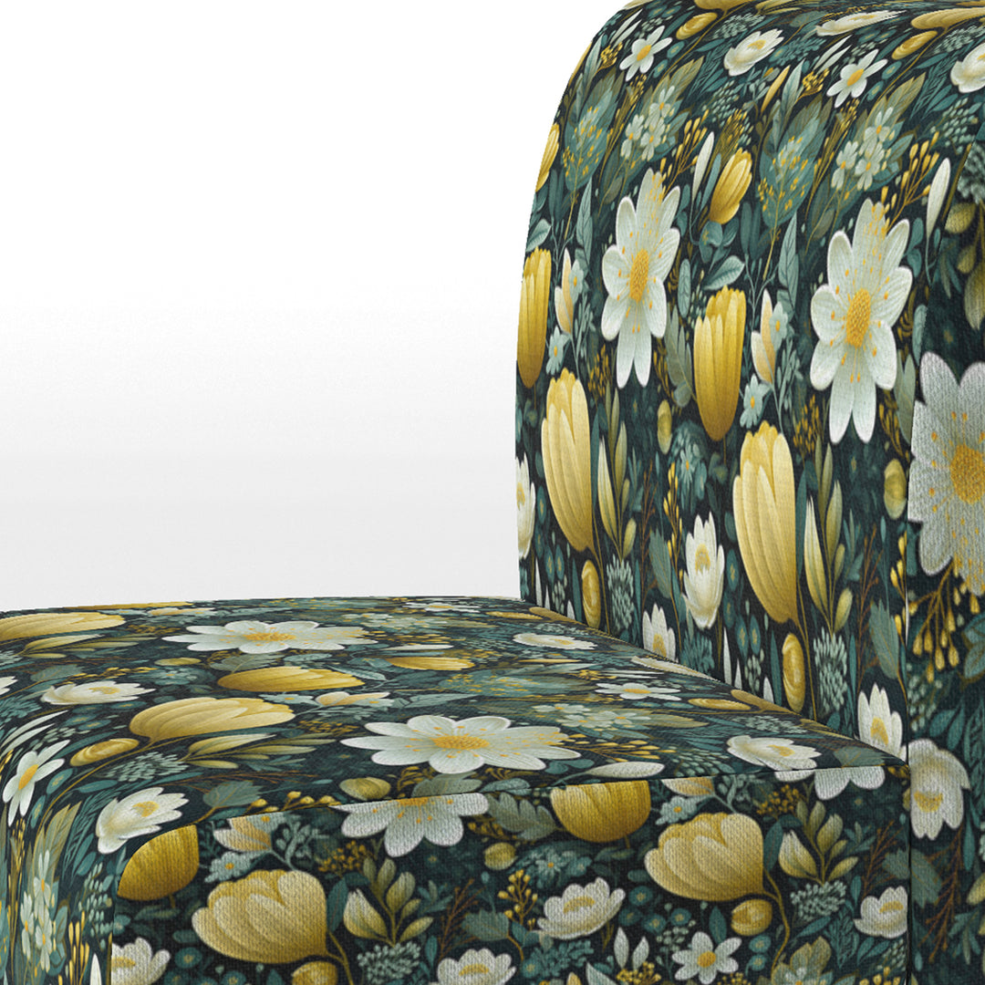 Botanical Bliss Boho Pattern - Upholstered Bohemian Accent Chairs