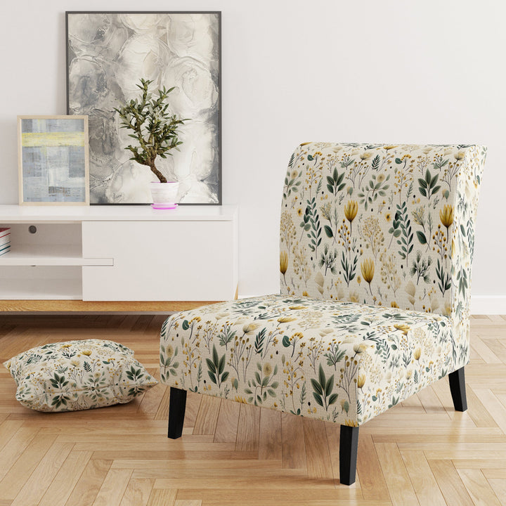 Botanical Neutrals Boho Pattern - Bohemian Arm Chair