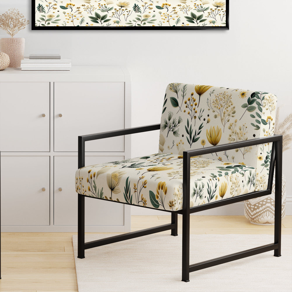 Botanical Neutrals Boho Pattern - Bohemian Arm Chair