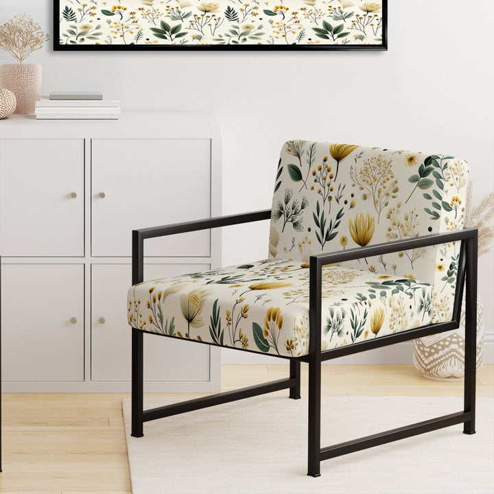 Botanical Neutrals Boho Pattern - Bohemian Arm Chair