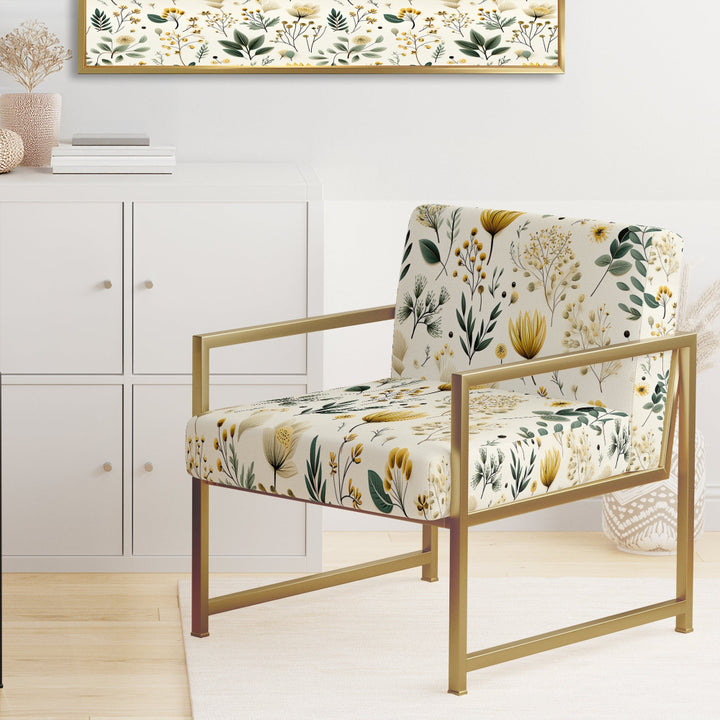 Botanical Neutrals Boho Pattern - Bohemian Arm Chair