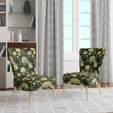 Botanical Green And Yellow Poppies Garden - Cottage Arm Chair
