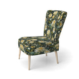Botanical Green And Yellow Poppies Garden - Cottage Arm Chair