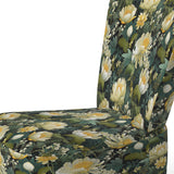 Botanical Green And Yellow Poppies Garden - Cottage Arm Chair