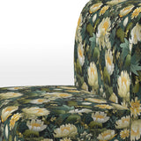 Botanical Green And Yellow Poppies Garden - Cottage Arm Chair