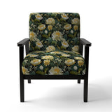 Botanical Green And Yellow Poppies Garden - Cottage Arm Chair