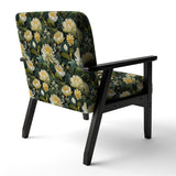Botanical Green And Yellow Poppies Garden - Cottage Arm Chair