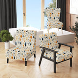 Blue And White Ferns Minimalism Boho Pattern - Cottage Accent Slipper Chair