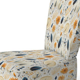 Blue And White Ferns Minimalism Boho Pattern - Cottage Accent Slipper Chair