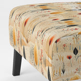 Beige Meadow Flowers Boho Pattern - Cottage Arm Chair