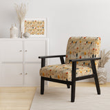 Beige Meadow Flowers Boho Pattern - Cottage Arm Chair