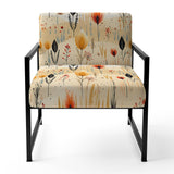 Beige Meadow Flowers Boho Pattern - Cottage Arm Chair