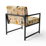 Beige Meadow Flowers Boho Pattern - Cottage Arm Chair