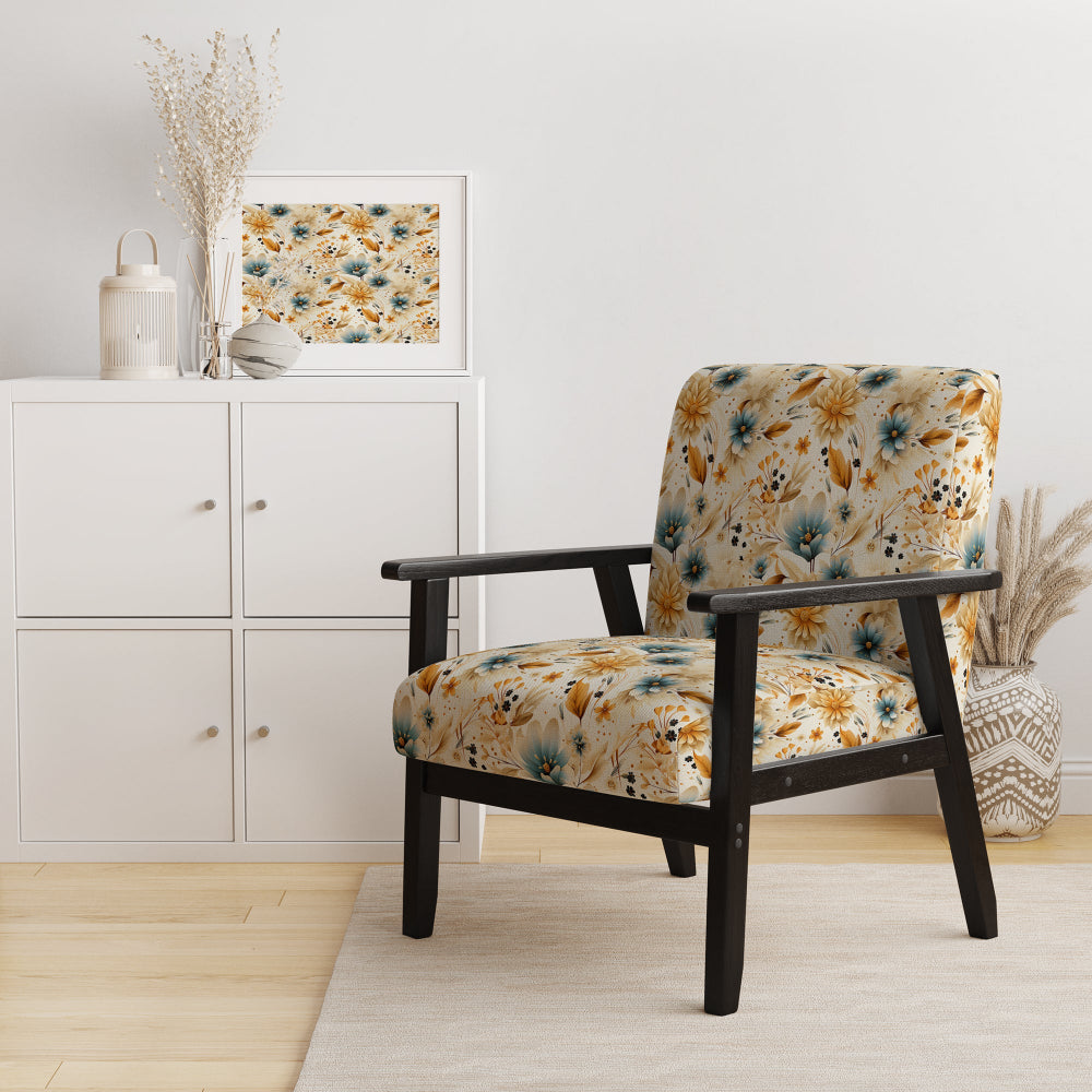 Earthy Elegance Boho Pattern - Upholstered Cottage Accent Chairs