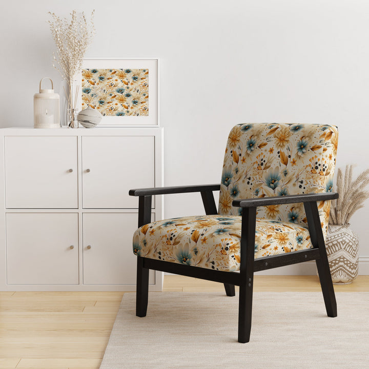 Earthy Elegance Boho Pattern - Upholstered Cottage Accent Chairs