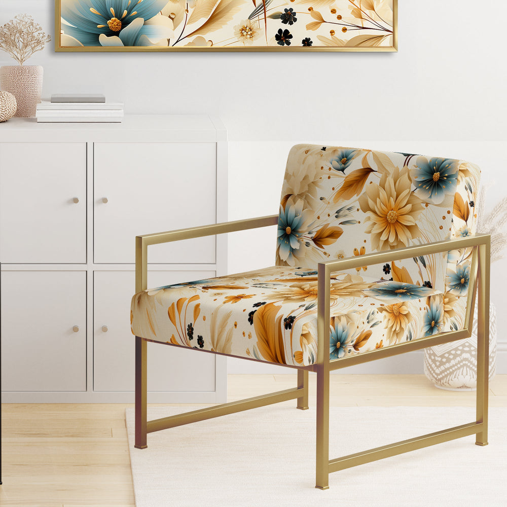 Earthy Elegance Boho Pattern - Upholstered Cottage Accent Chairs
