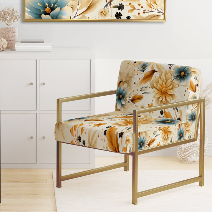 Earthy Elegance Boho Pattern - Upholstered Cottage Accent Chairs