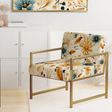 Earthy Elegance Boho Pattern - Upholstered Cottage Accent Chairs