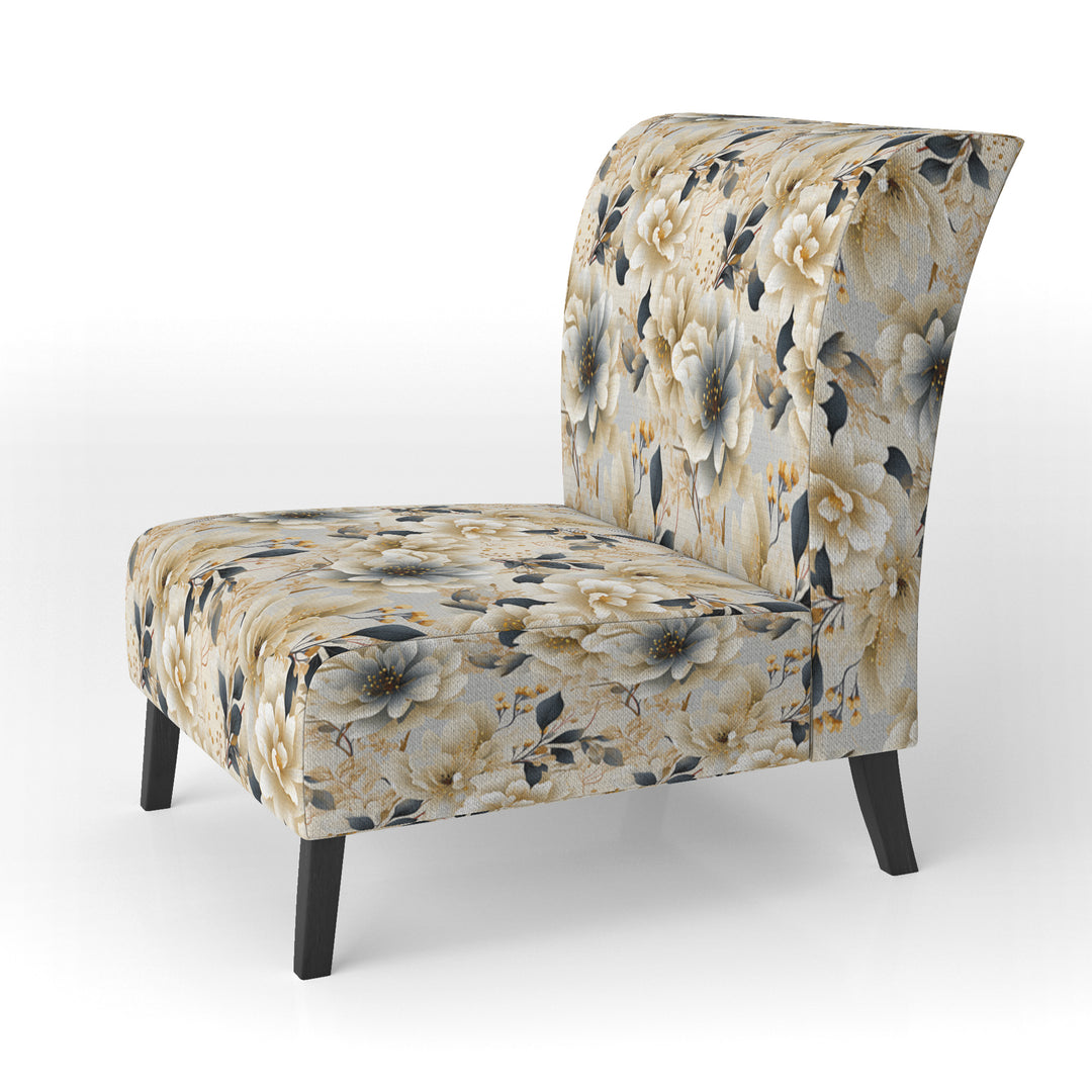 Ethereal Neutrals Boho Pattern - Upholstered Cottage Accent Chairs