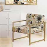 Ethereal Neutrals Boho Pattern - Upholstered Cottage Accent Chairs