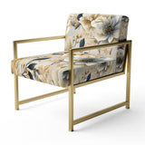 Ethereal Neutrals Boho Pattern - Upholstered Cottage Accent Chairs