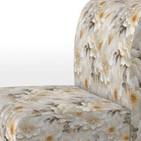 White Chrysanthemum Flowers Boho Pattern - Cottage Arm Chair