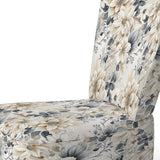 Ethereal Blue And White Chrysanthemum Boho Pattern - Cottage Arm Chair