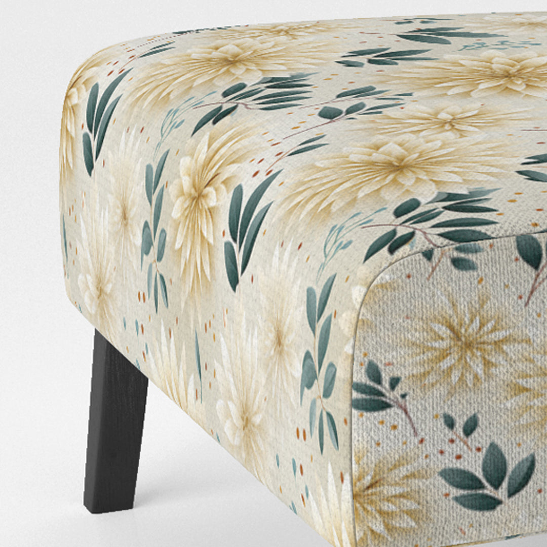 Carnation Mandalas Flowers Boho Pattern - Cottage Accent Slipper Chair