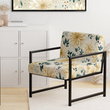 Carnation Mandalas Flowers Boho Pattern - Cottage Accent Slipper Chair