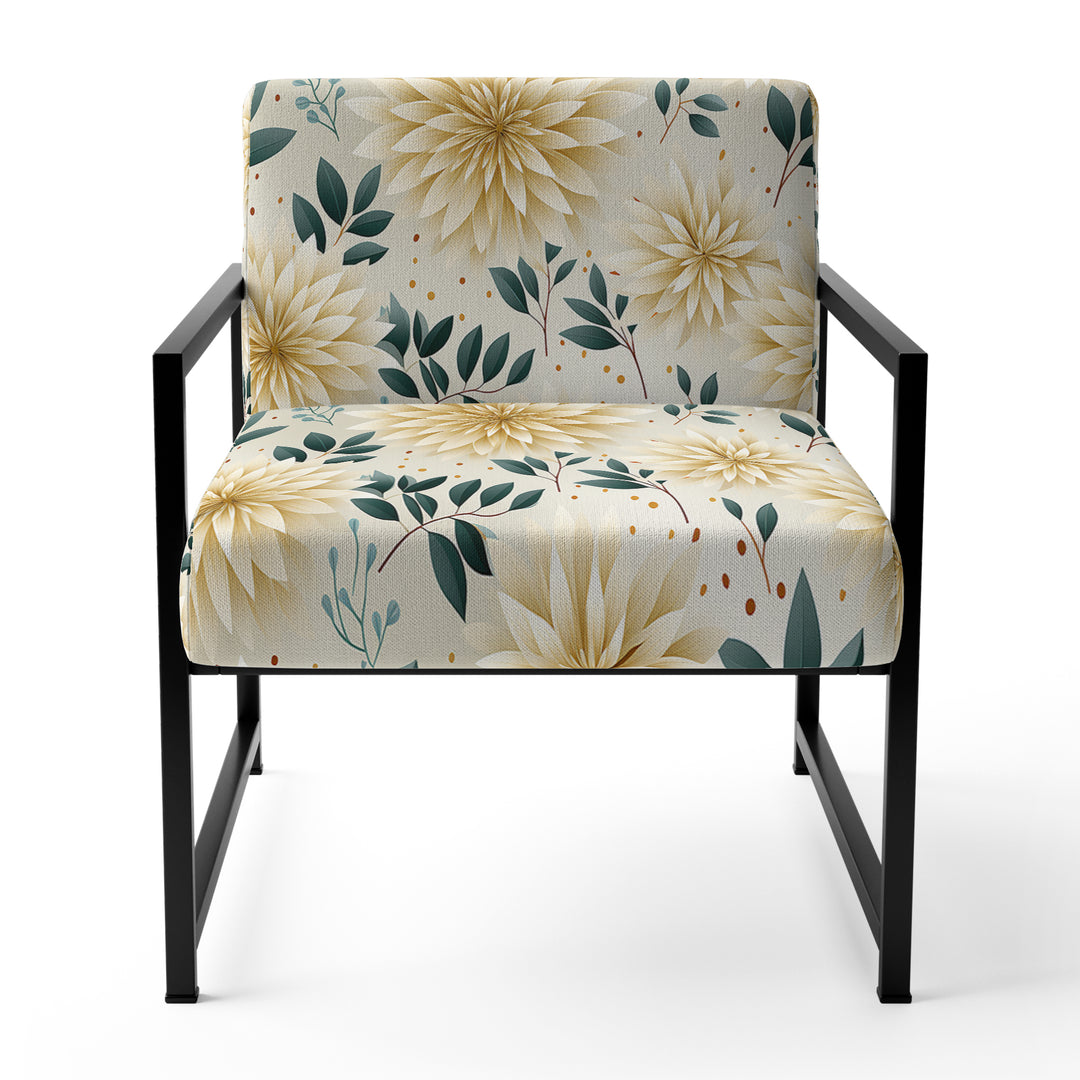 Carnation Mandalas Flowers Boho Pattern - Cottage Accent Slipper Chair