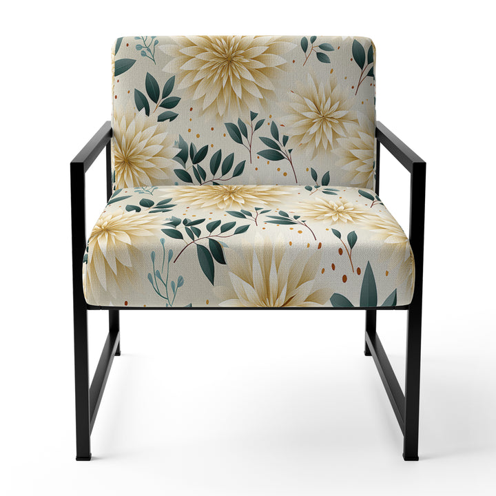 Carnation Mandalas Flowers Boho Pattern - Cottage Accent Slipper Chair