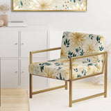 Carnation Mandalas Flowers Boho Pattern - Cottage Accent Slipper Chair