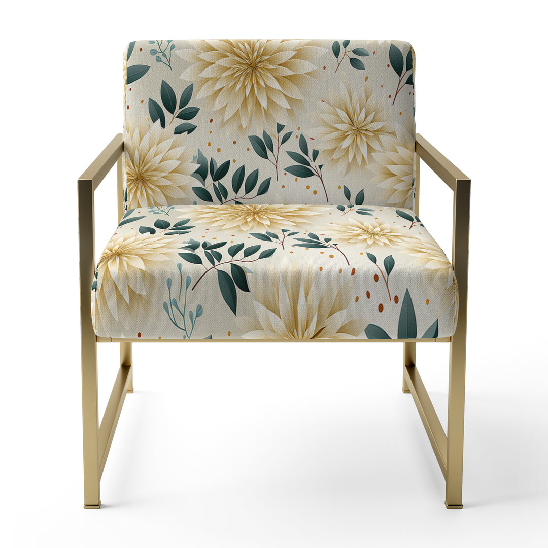 Carnation Mandalas Flowers Boho Pattern - Cottage Accent Slipper Chair