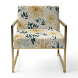Carnation Mandalas Flowers Boho Pattern - Cottage Accent Slipper Chair