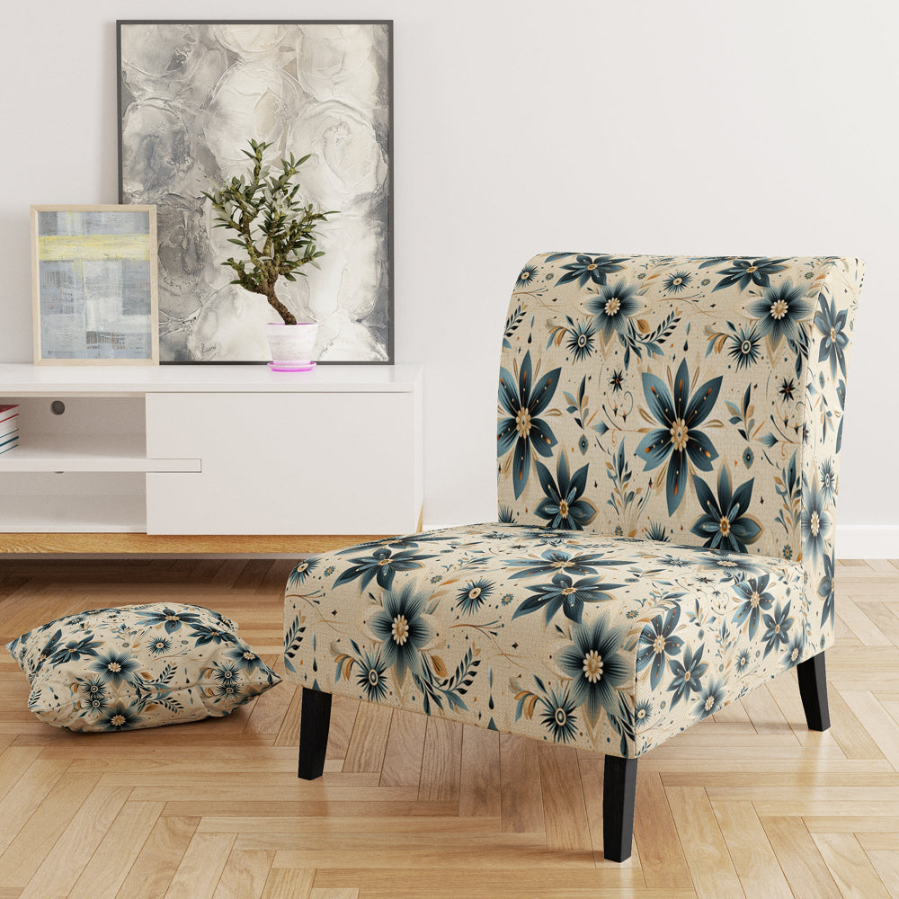 Nomadic Serenity Boho Pattern - Upholstered Modern Accent Chairs