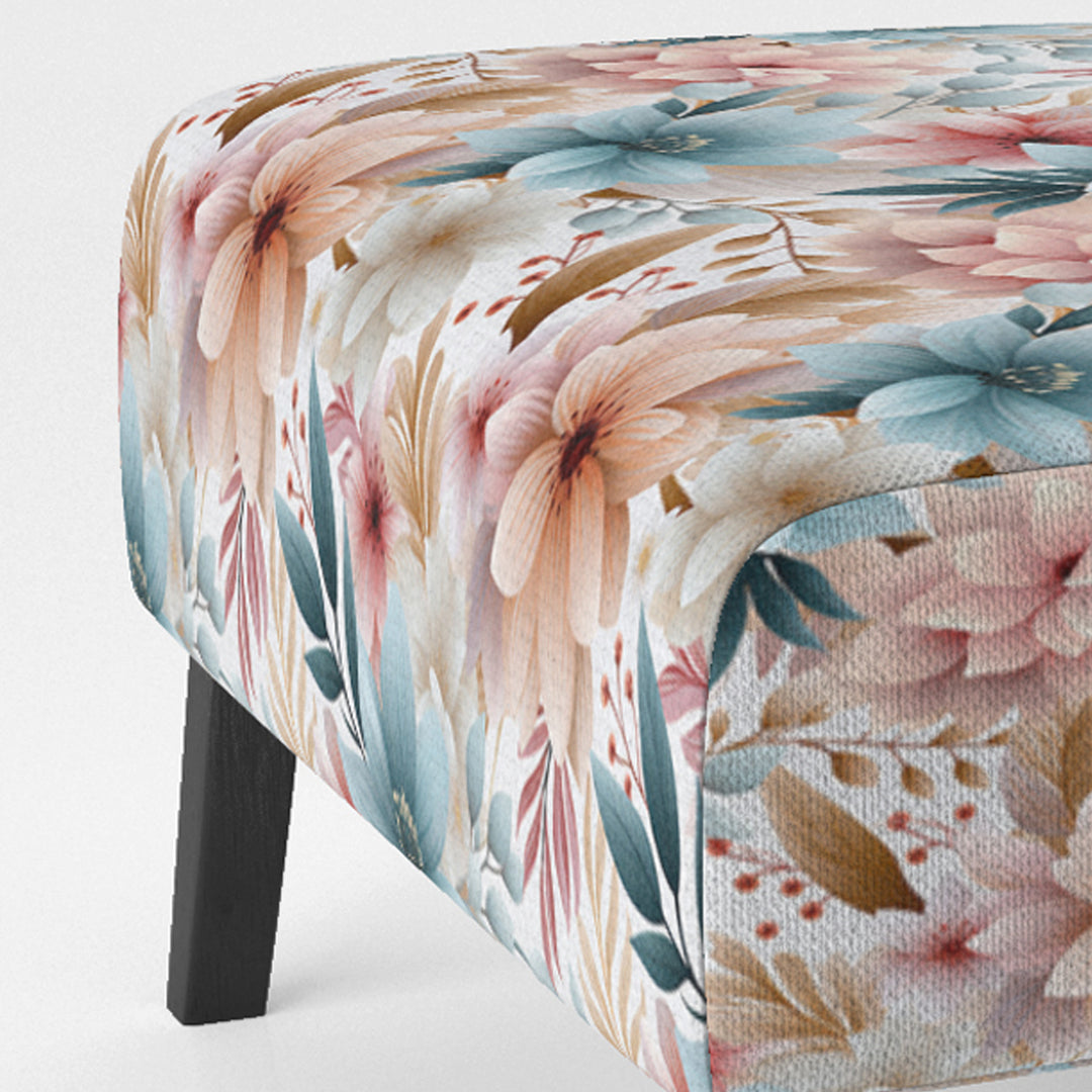 Pastel Bohemian Flowers Pattern - Cottage Arm Chair