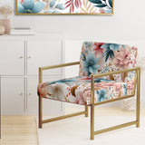 Pastel Bohemian Flowers Pattern - Cottage Arm Chair