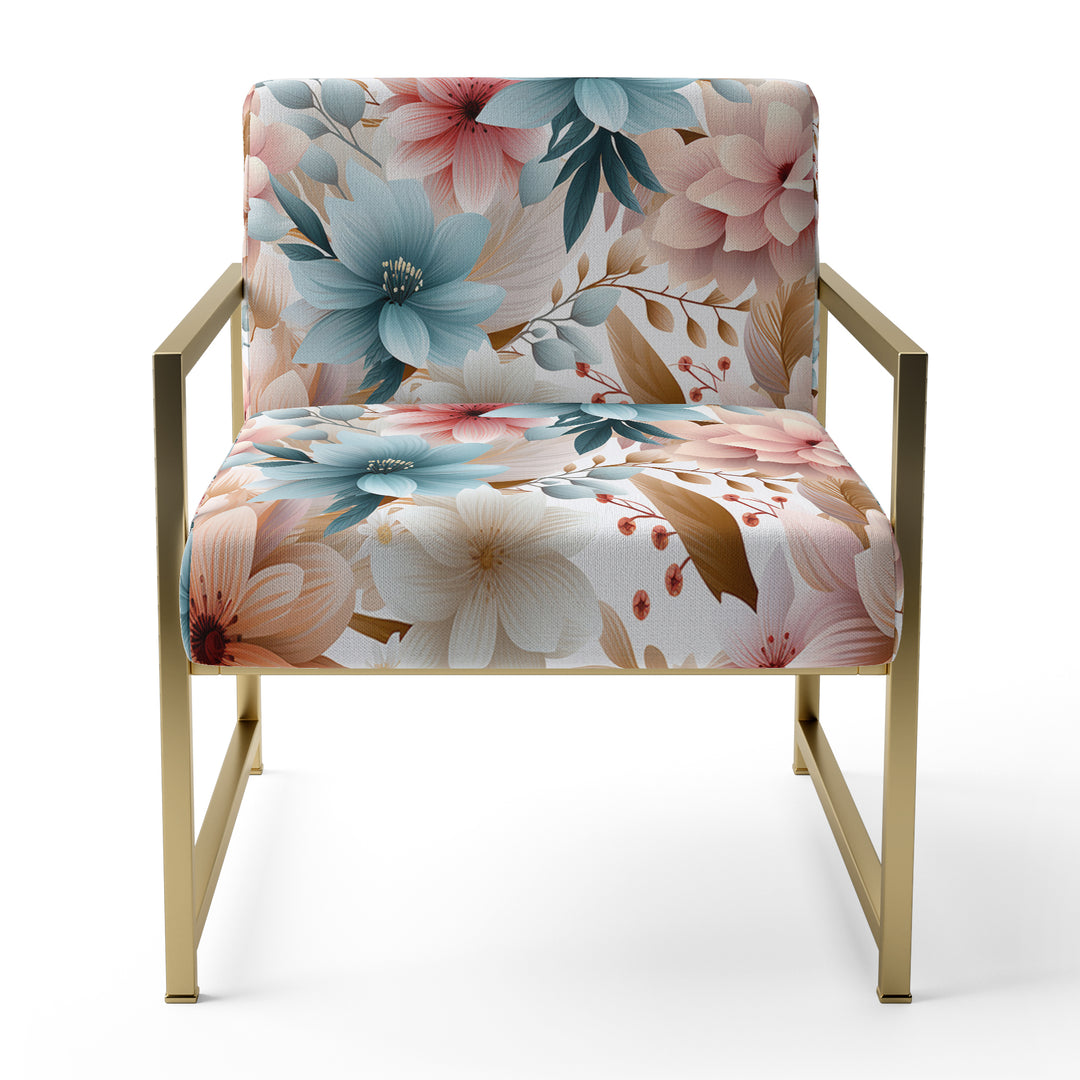 Pastel Bohemian Flowers Pattern - Cottage Arm Chair