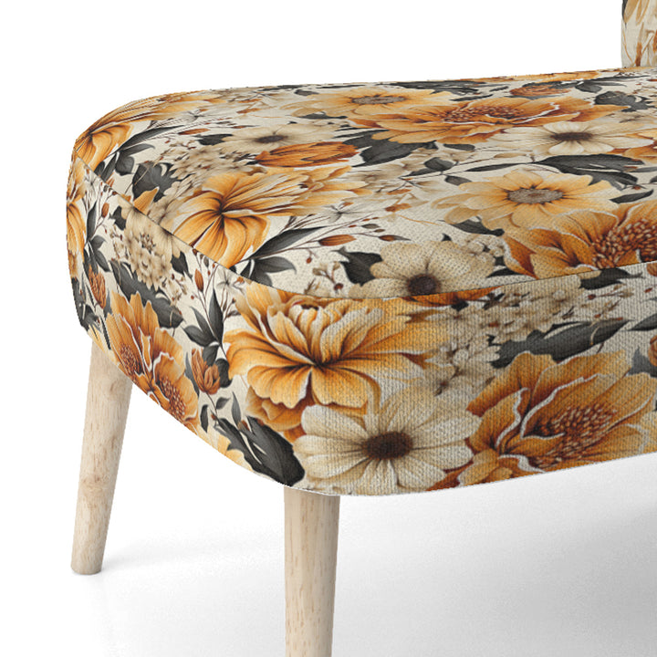 Autumn Cottage Flowers Pattern - Upholstered Cottage Accent Chairs