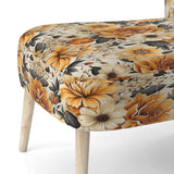 Autumn Cottage Flowers Pattern - Upholstered Cottage Accent Chairs