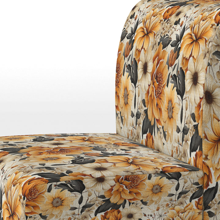 Autumn Cottage Flowers Pattern - Upholstered Cottage Accent Chairs