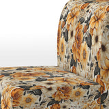 Autumn Cottage Flowers Pattern - Upholstered Cottage Accent Chairs